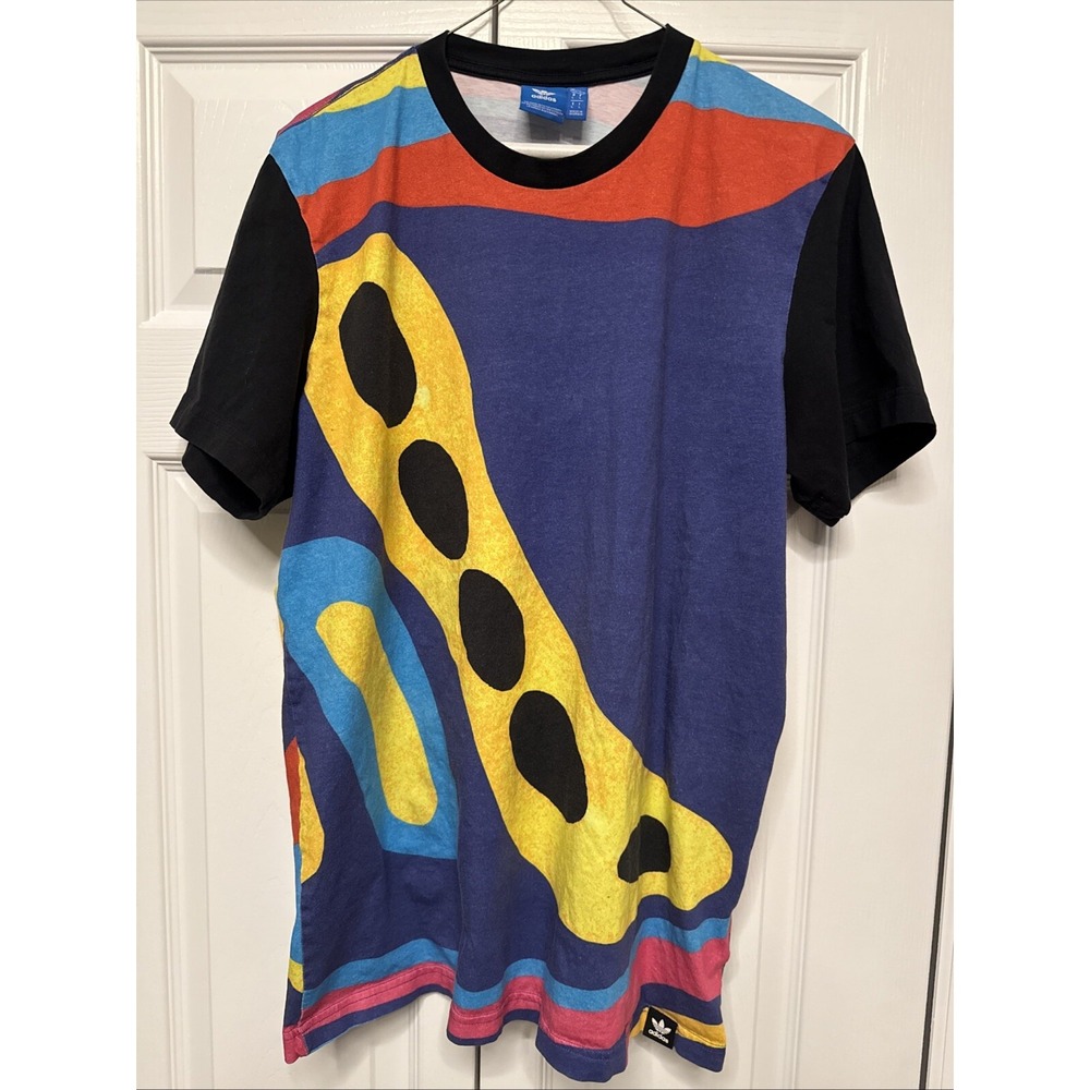 Y2K Adidas Multi‎ Color Geometric Men's Shirt Size Large vintage